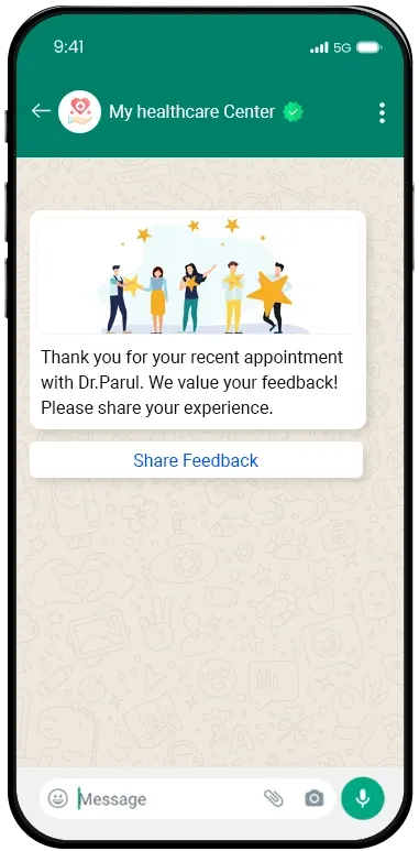whatsapp message template for callback