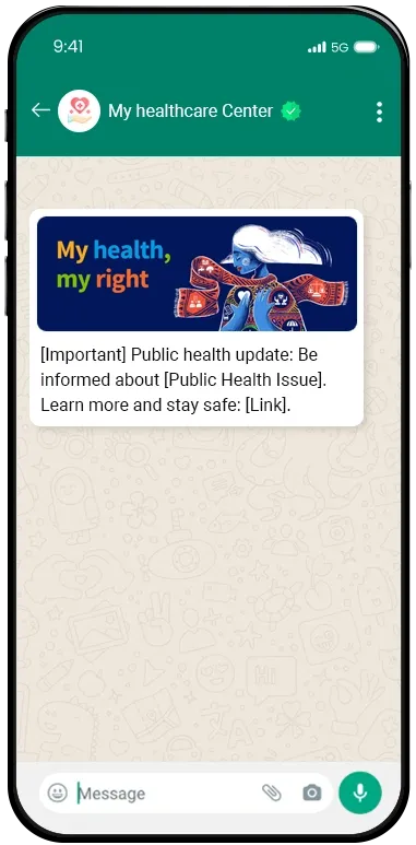 information message template
