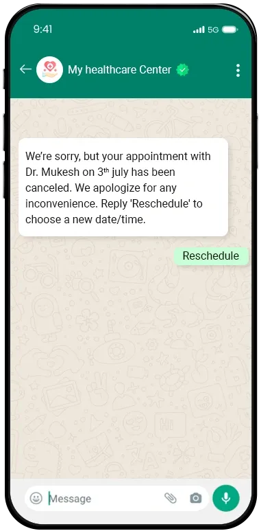 healthcare whatsapp templates